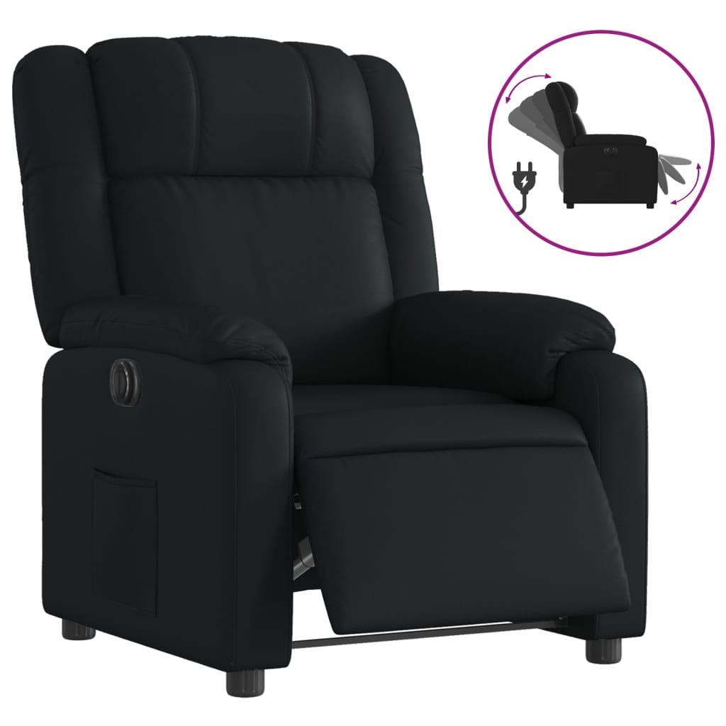 Fauteuil inclinable électrique Noir Similicuir Fauteuils vidaXL   