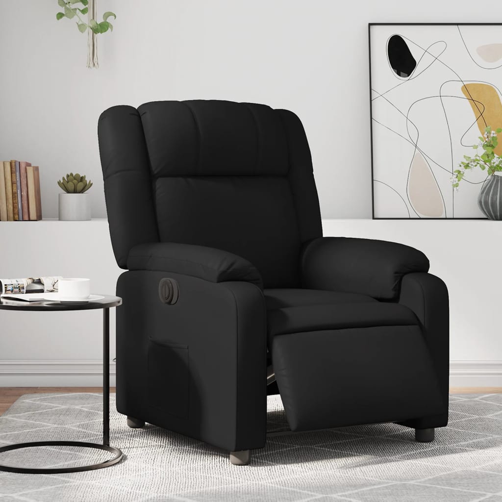 Fauteuil inclinable électrique Noir Similicuir Fauteuils vidaXL   