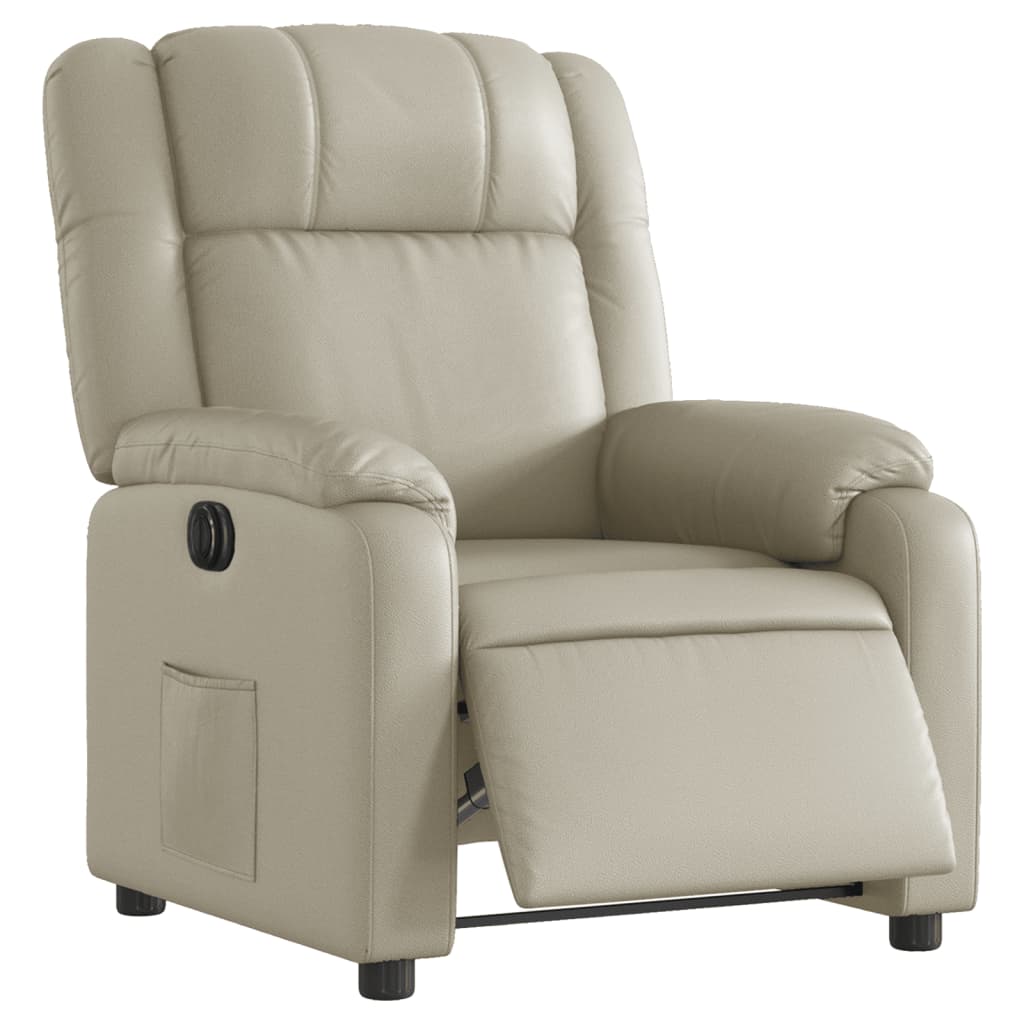 Fauteuil inclinable électrique Crème Similicuir - Xios Store SNC