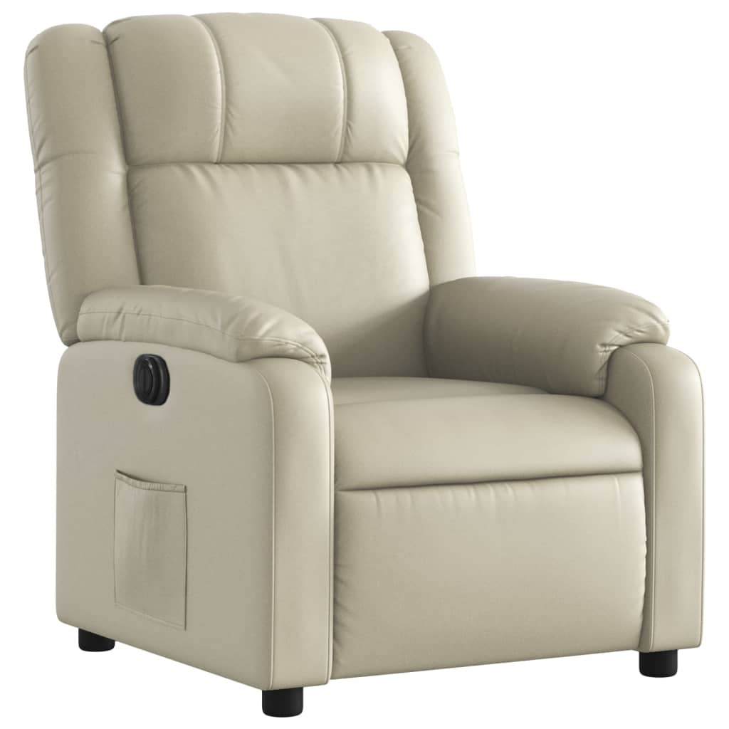 Fauteuil inclinable électrique Crème Similicuir - Xios Store SNC