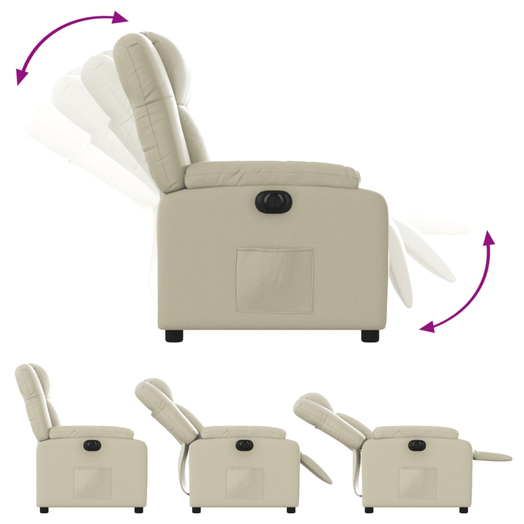 Fauteuil inclinable électrique Crème Similicuir - Xios Store SNC