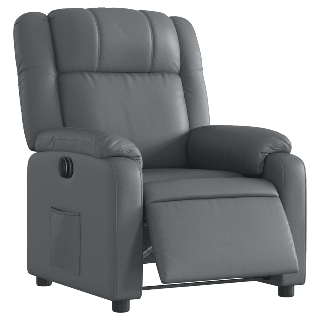 Fauteuil inclinable électrique Gris Similicuir - Xios Store SNC