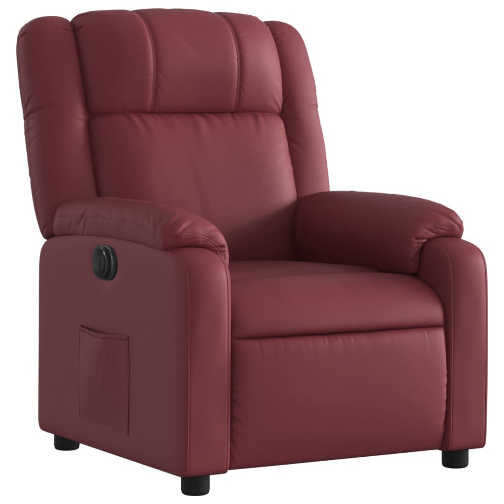 Fauteuil inclinable électrique Rouge bordeaux Similicuir - Xios Store SNC