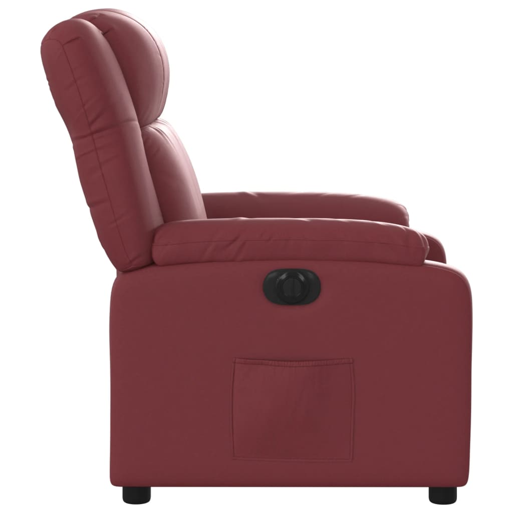 Fauteuil inclinable électrique Rouge bordeaux Similicuir - Xios Store SNC