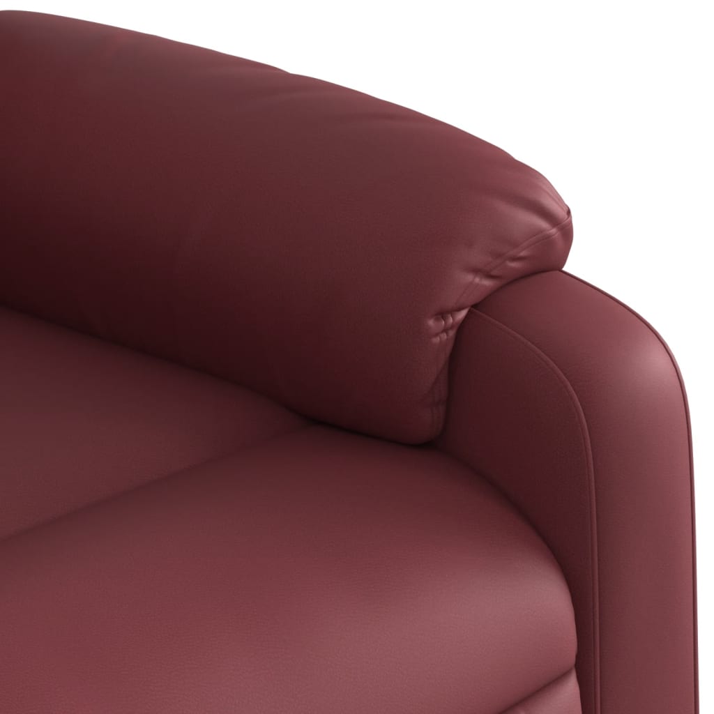 Fauteuil inclinable électrique Rouge bordeaux Similicuir - Xios Store SNC