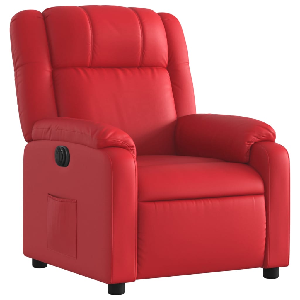 Fauteuil inclinable électrique Rouge Similicuir - Xios Store SNC