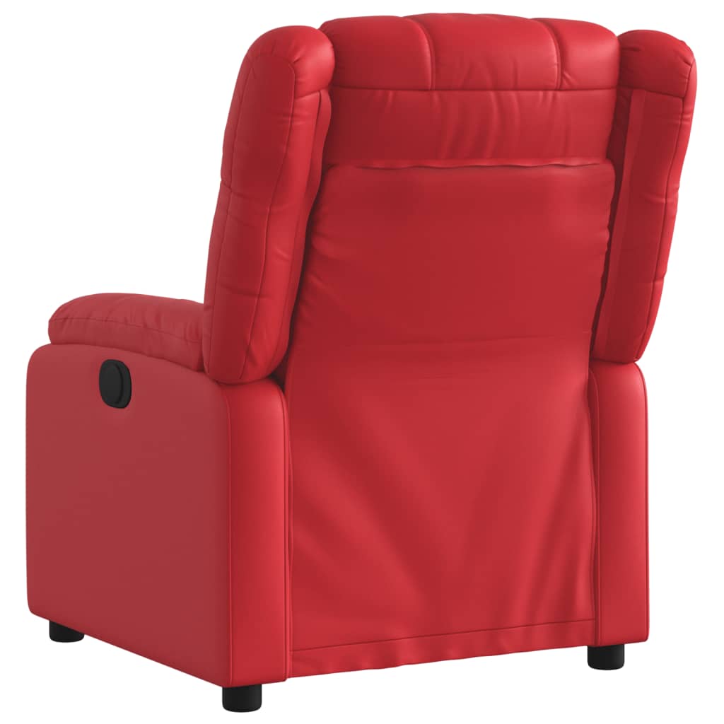 Fauteuil inclinable électrique Rouge Similicuir - Xios Store SNC