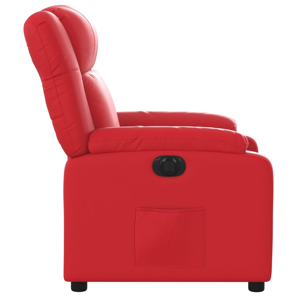 Fauteuil inclinable électrique Rouge Similicuir - Xios Store SNC