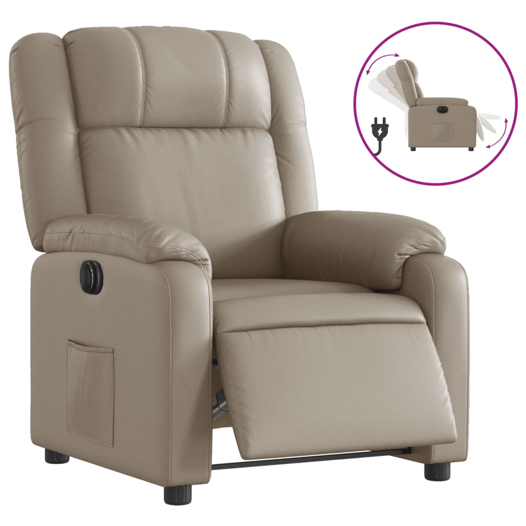 Fauteuil inclinable électrique Cappuccino Similicuir - Xios Store SNC