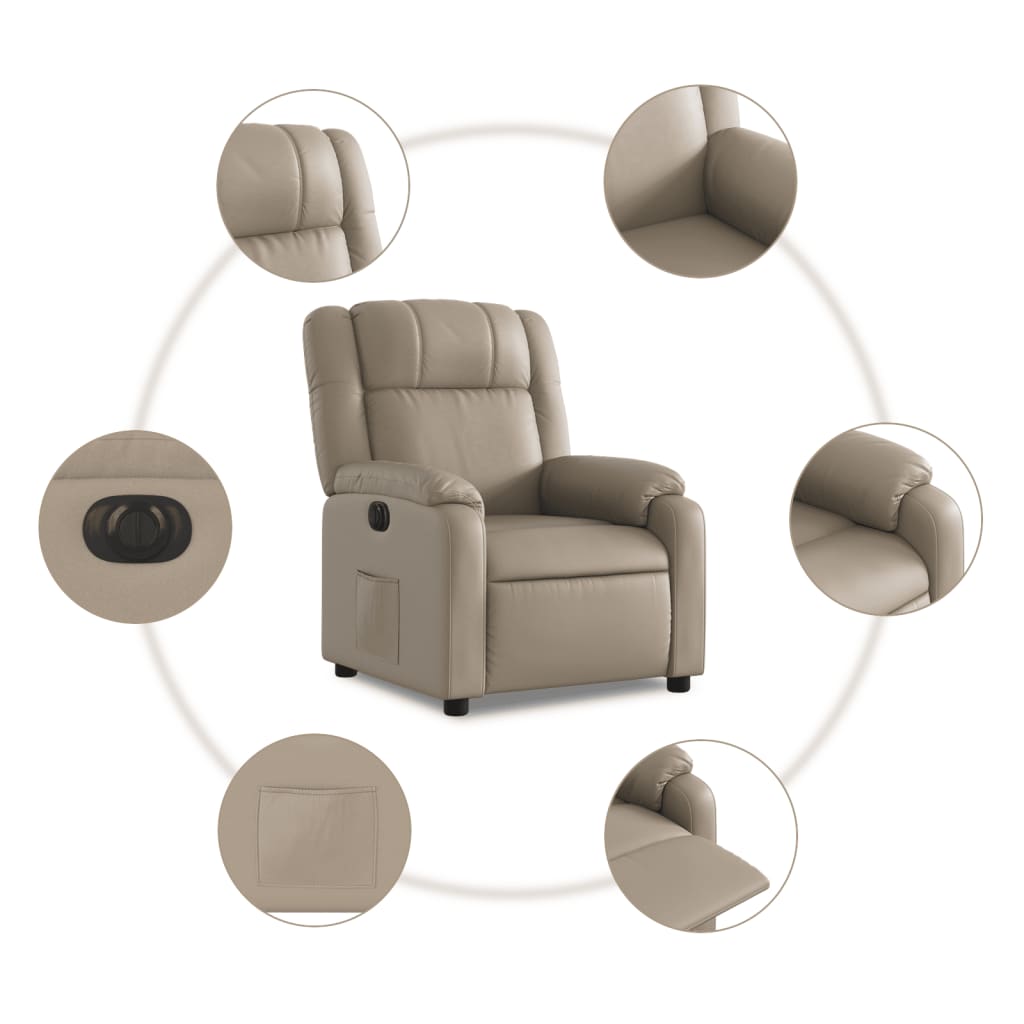 Fauteuil inclinable électrique Cappuccino Similicuir - Xios Store SNC