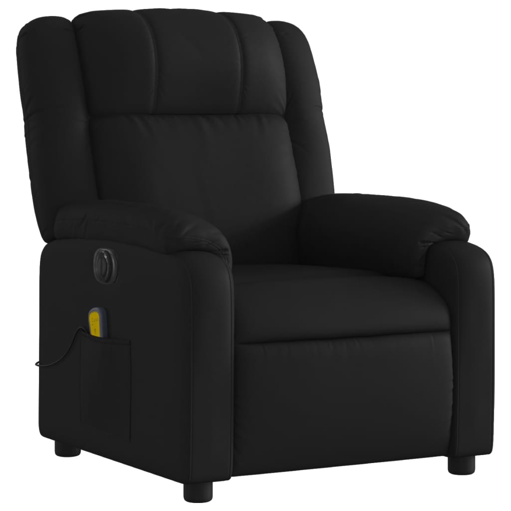 Fauteuil de massage inclinable électrique noir similicuir Fauteuils vidaXL   