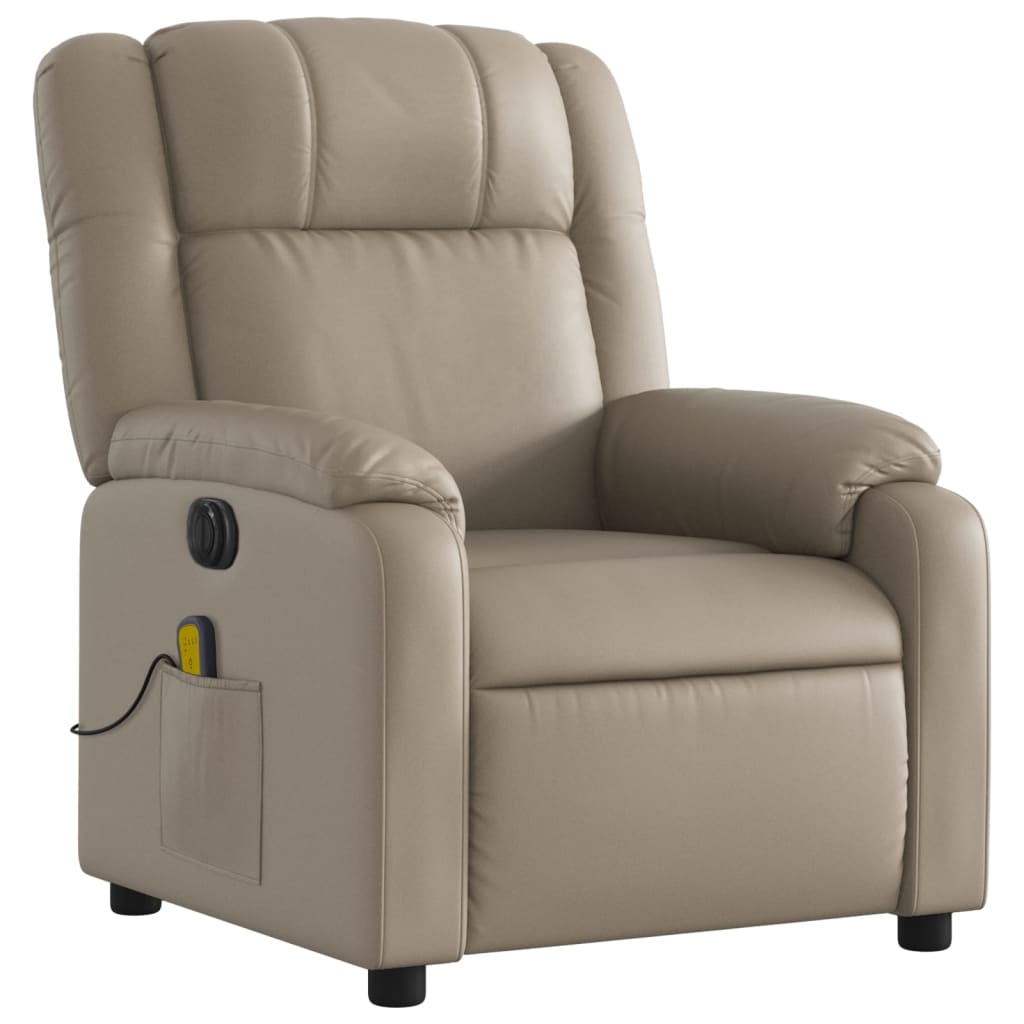 Fauteuil de massage inclinable électrique cappuccino similicuir Fauteuils vidaXL   