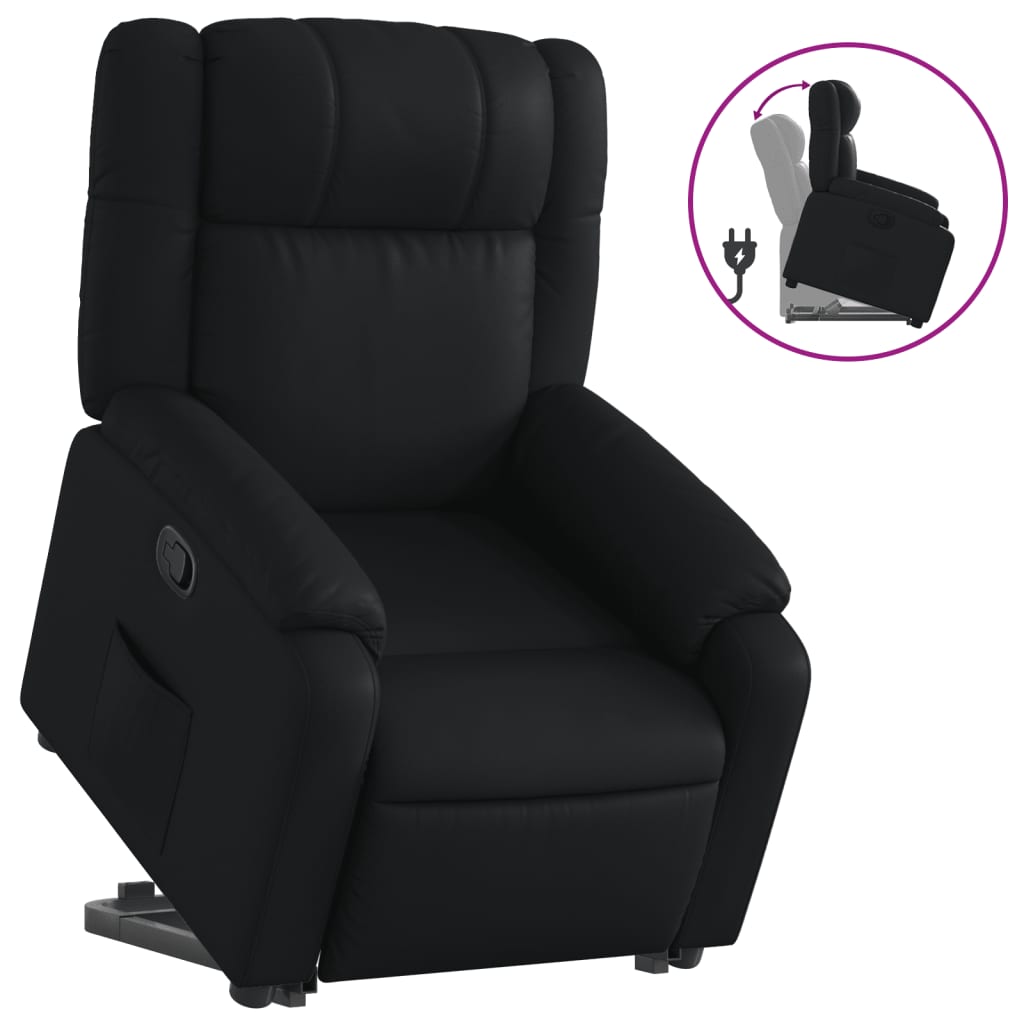 Fauteuil inclinable Noir Similicuir Fauteuils vidaXL   