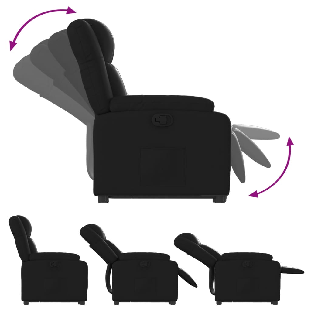 Fauteuil inclinable Noir Similicuir Fauteuils vidaXL   