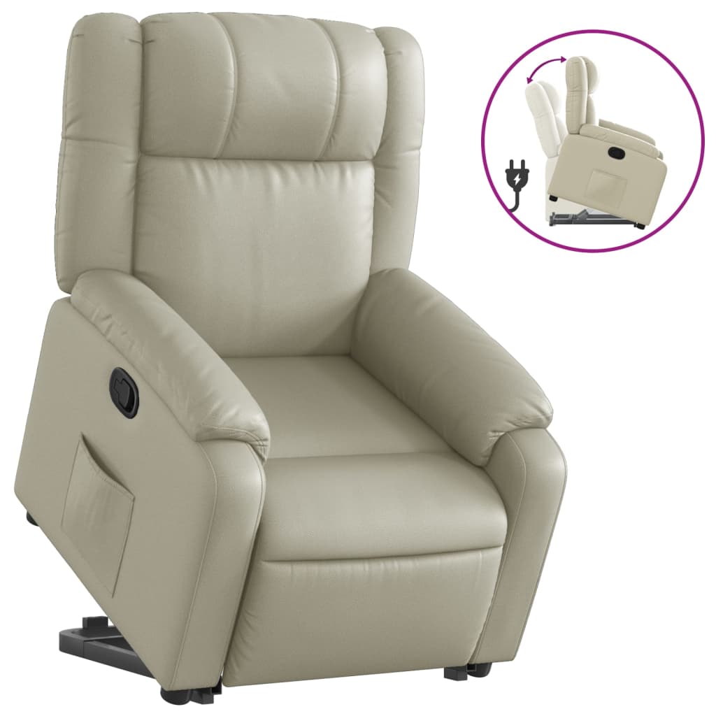 Fauteuil inclinable Crème Similicuir - Xios Store SNC