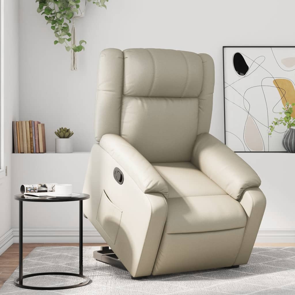 Fauteuil inclinable Crème Similicuir - Xios Store SNC