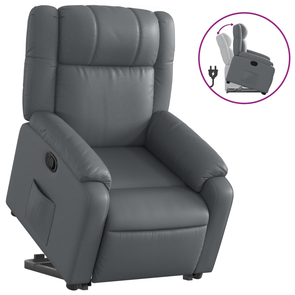 Fauteuil inclinable Gris Similicuir - Xios Store SNC