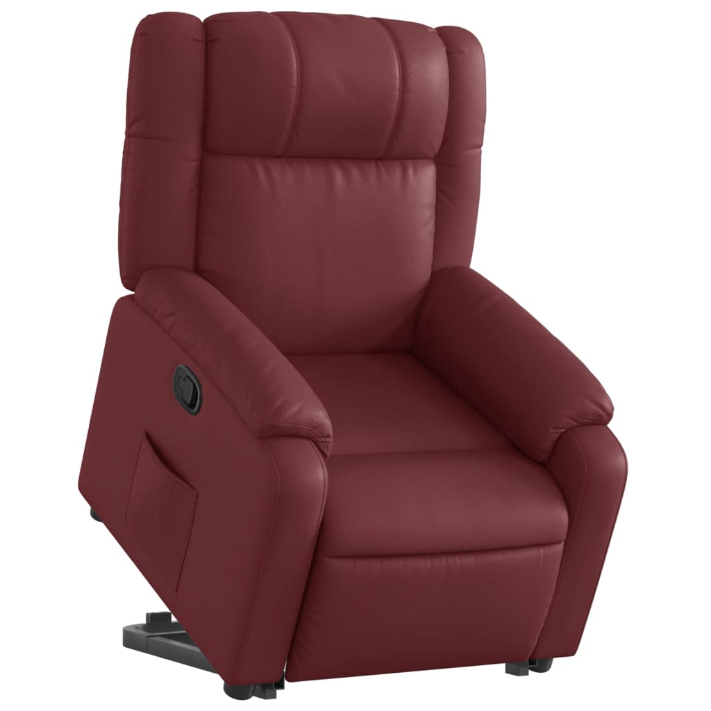 Fauteuil inclinable Rouge bordeaux Similicuir - Xios Store SNC