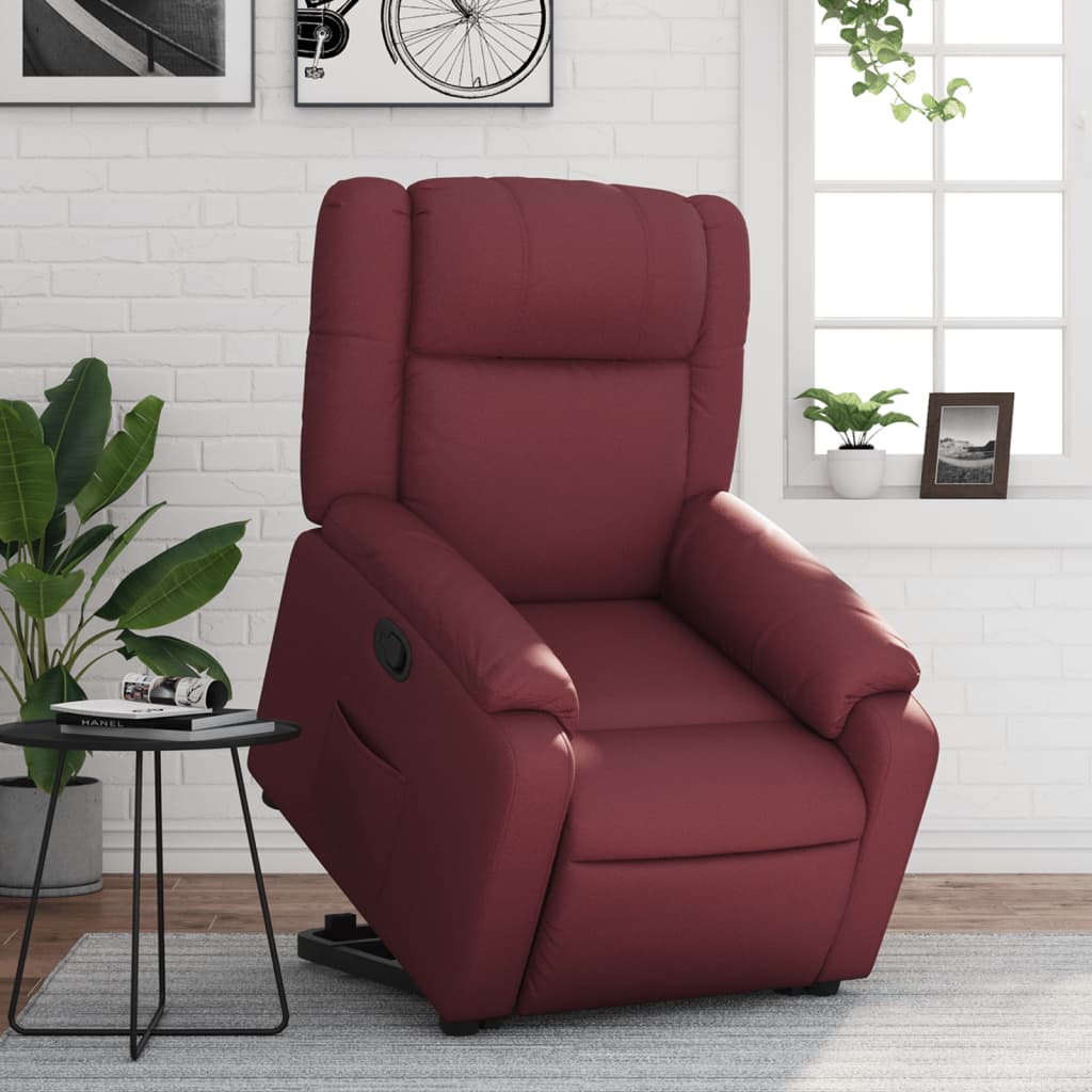 Fauteuil inclinable Rouge bordeaux Similicuir - Xios Store SNC