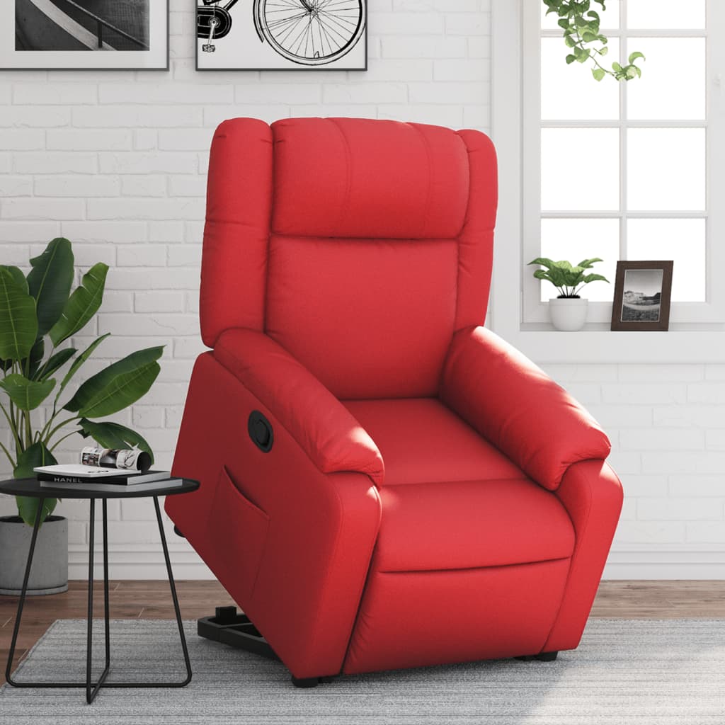 Fauteuil inclinable Rouge Similicuir - Xios Store SNC