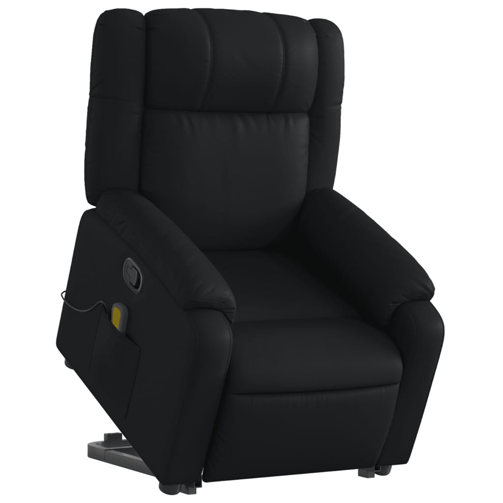 Fauteuil inclinable de massage Noir Similicuir Fauteuils vidaXL   