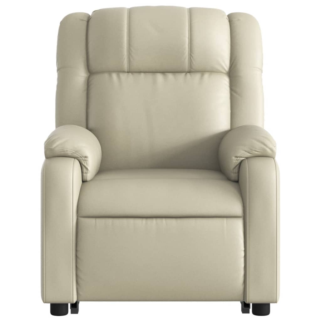 Fauteuil inclinable de massage Crème Similicuir Fauteuils vidaXL   