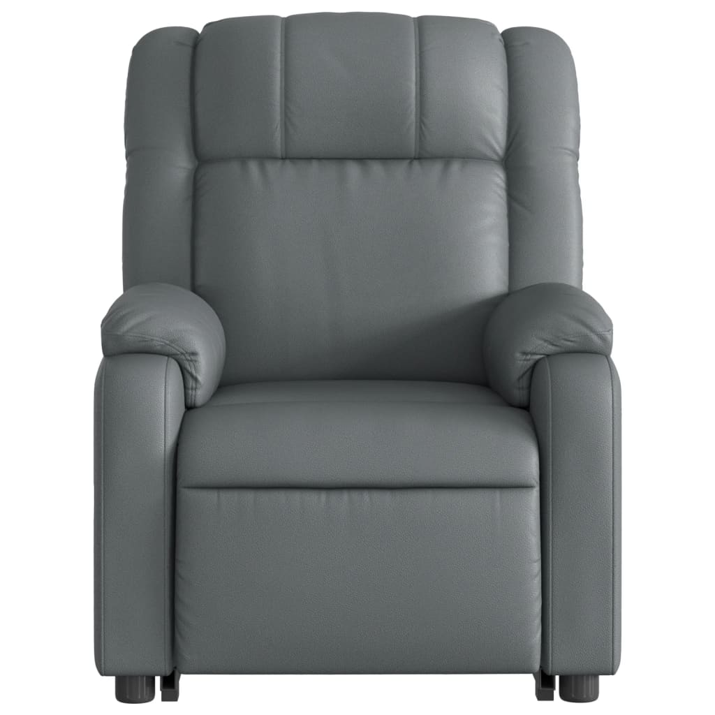 Fauteuil inclinable de massage Gris Similicuir Fauteuils vidaXL   