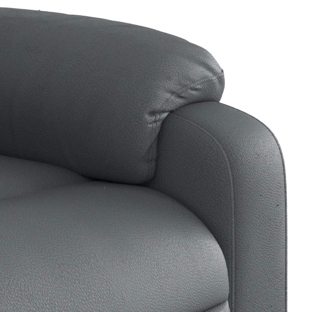 Fauteuil inclinable de massage Gris Similicuir Fauteuils vidaXL   