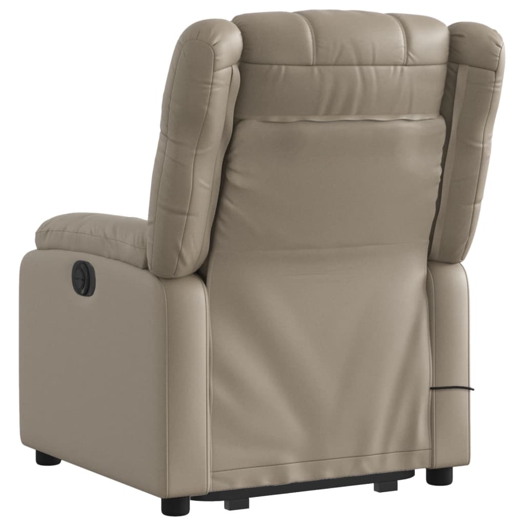 Fauteuil inclinable de massage Cappuccino Similicuir Fauteuils vidaXL   