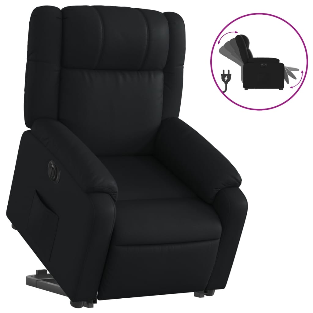 Fauteuil inclinable électrique noir similicuir Fauteuils vidaXL   