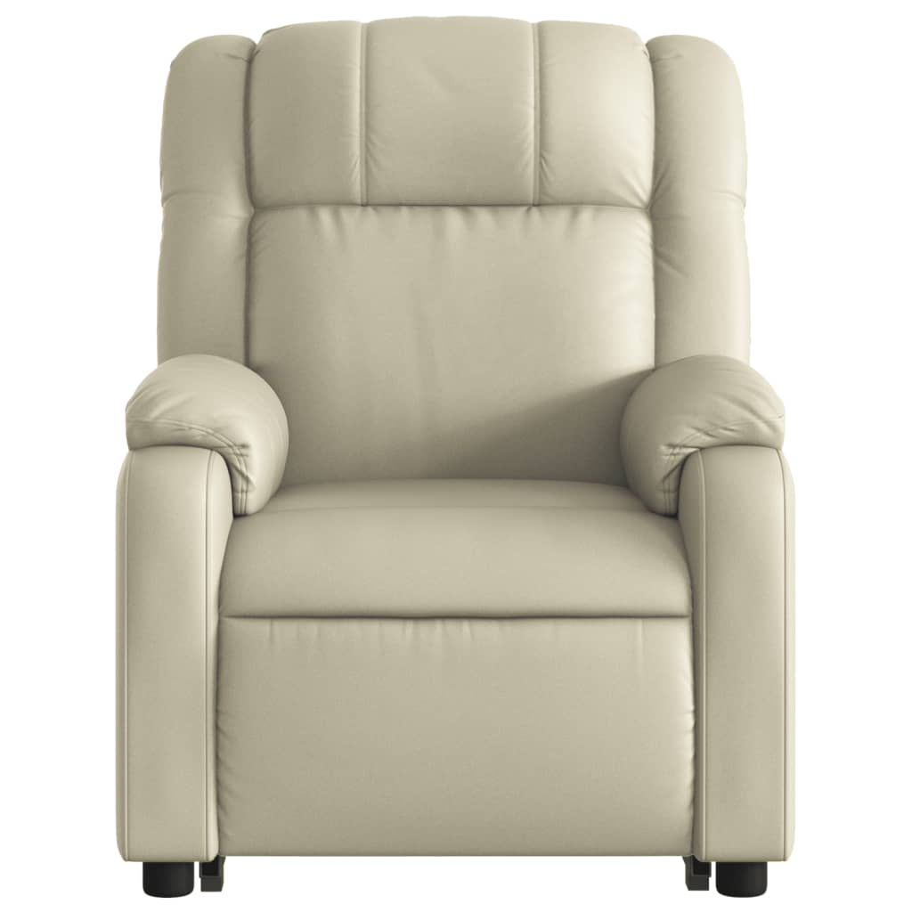 Fauteuil inclinable électrique crème similicuir - Xios Store SNC