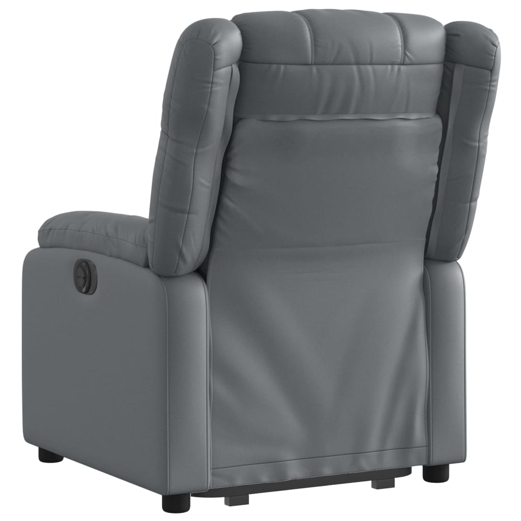 Fauteuil inclinable électrique gris similicuir - Xios Store SNC