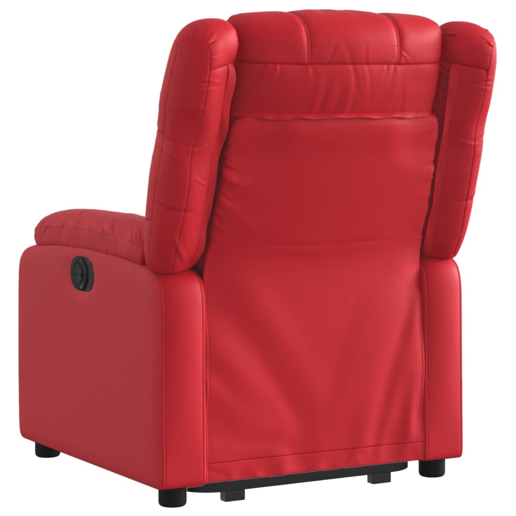 Fauteuil inclinable électrique rouge similicuir - Xios Store SNC