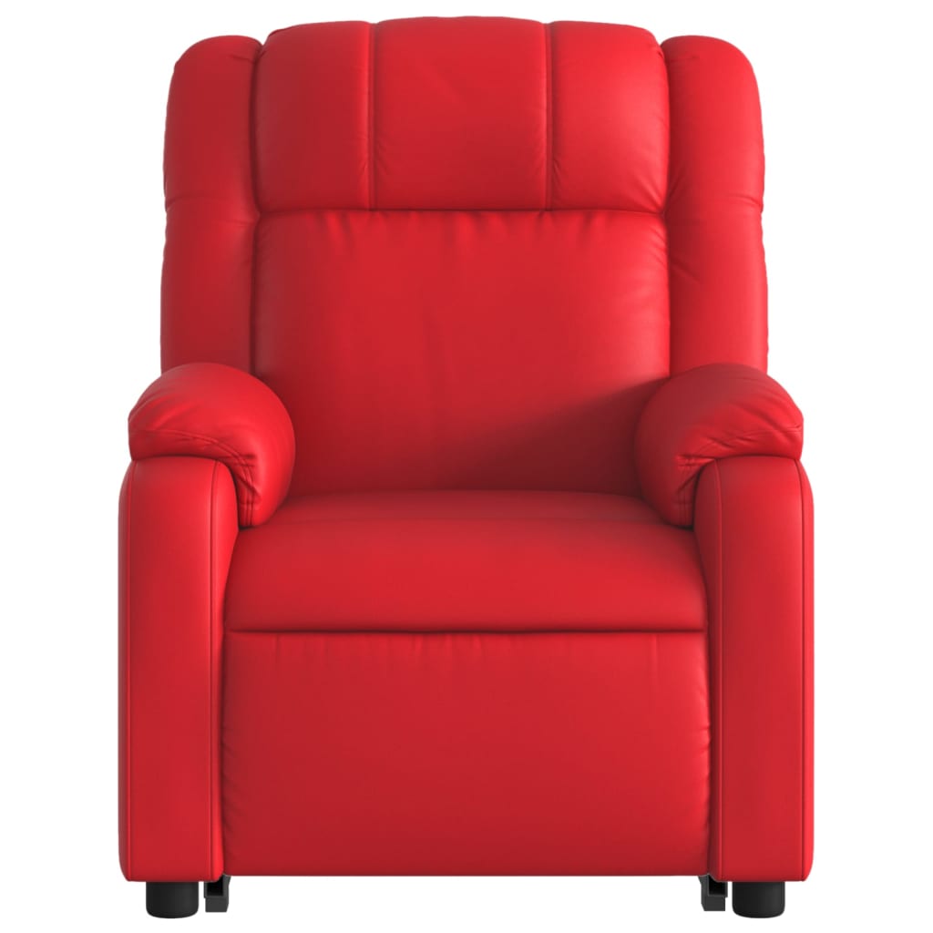 Fauteuil inclinable électrique rouge similicuir - Xios Store SNC