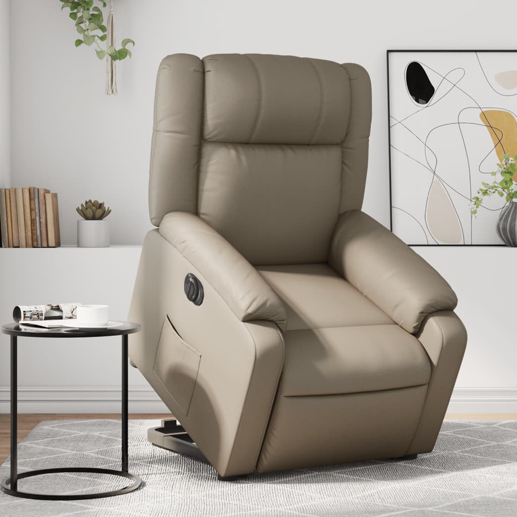 Fauteuil inclinable électrique cappuccino similicuir - Xios Store SNC