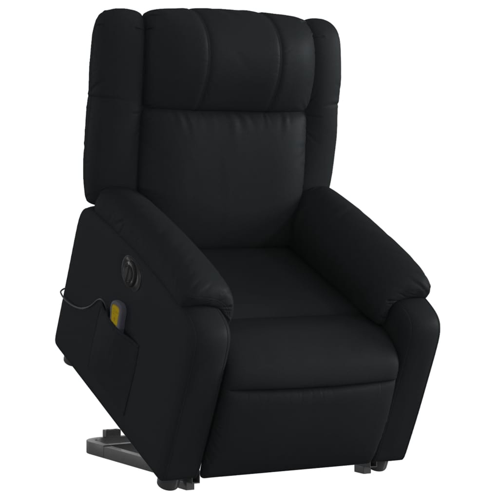 Fauteuil inclinable de massage électrique noir similicuir Fauteuils vidaXL   