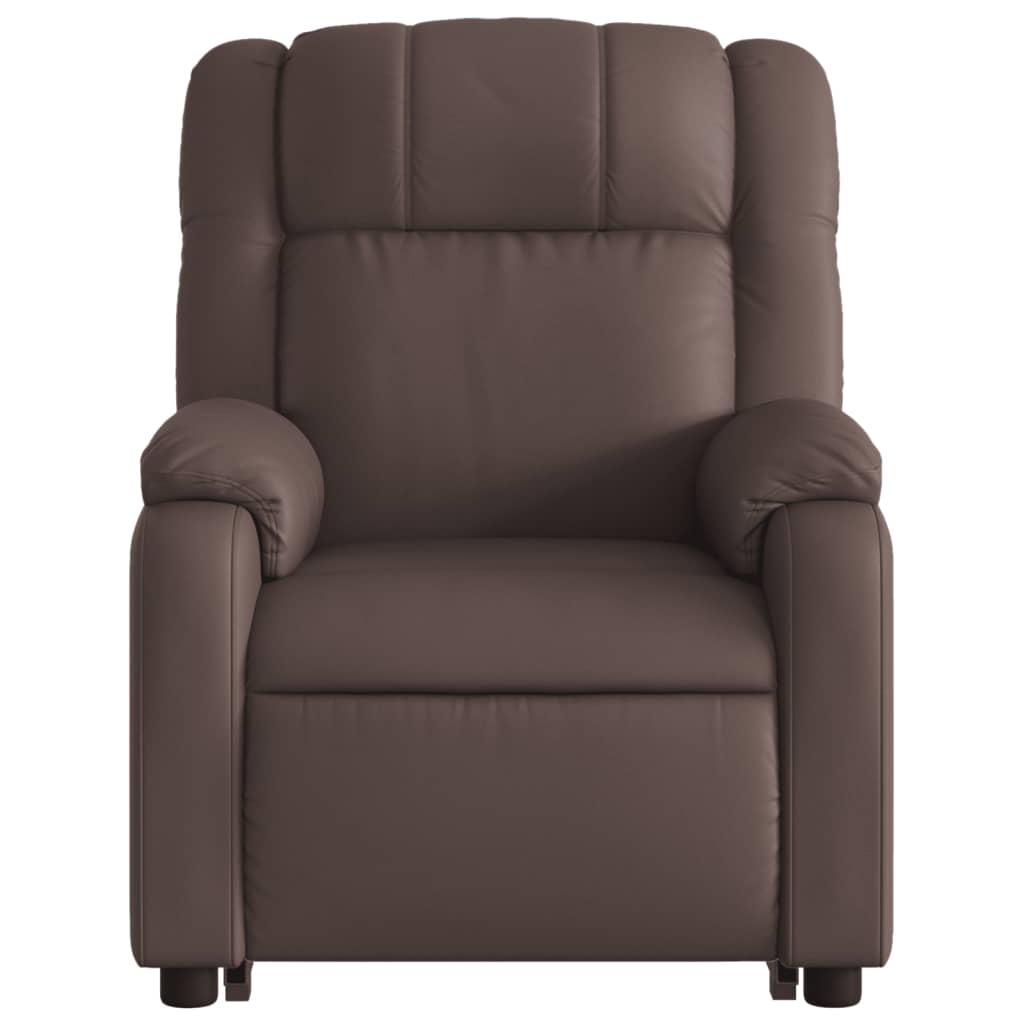 Fauteuil inclinable de massage électrique marron similicuir Fauteuils vidaXL   