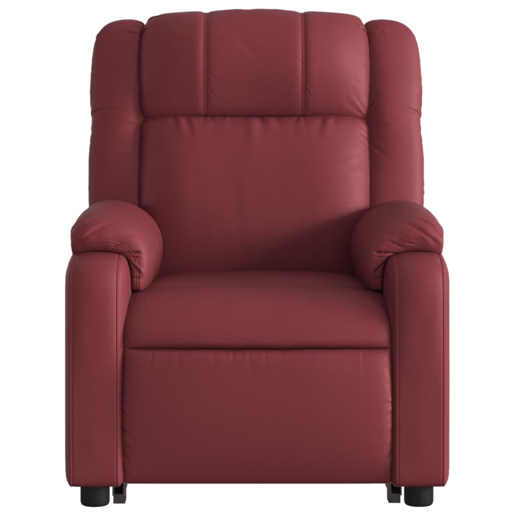 Fauteuil inclinable de massage électrique rouge bordeaux Fauteuils vidaXL   