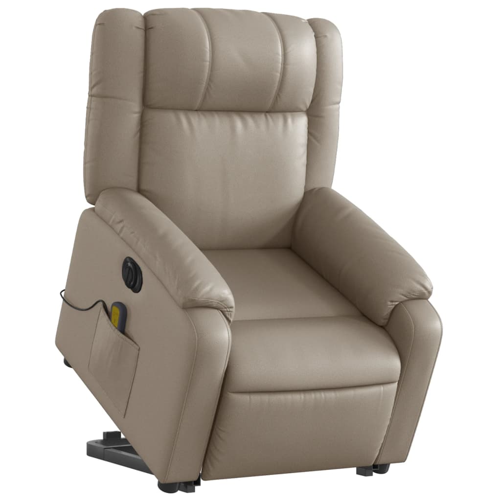 Fauteuil inclinable de massage électrique cappuccino similicuir Fauteuils vidaXL   