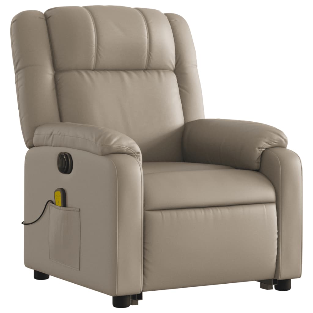 Fauteuil inclinable de massage électrique cappuccino similicuir Fauteuils vidaXL   