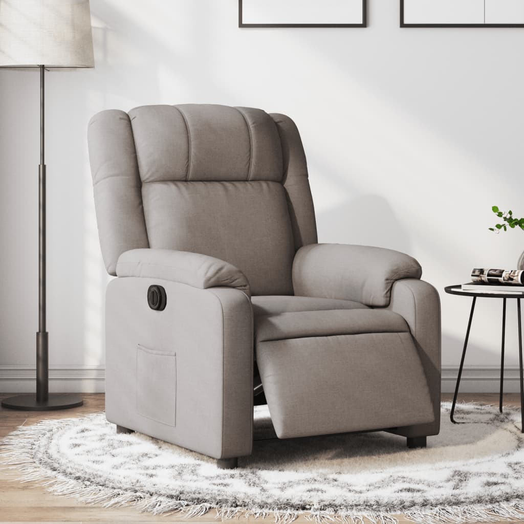 Fauteuil inclinable électrique Taupe Tissu - Xios Store SNC