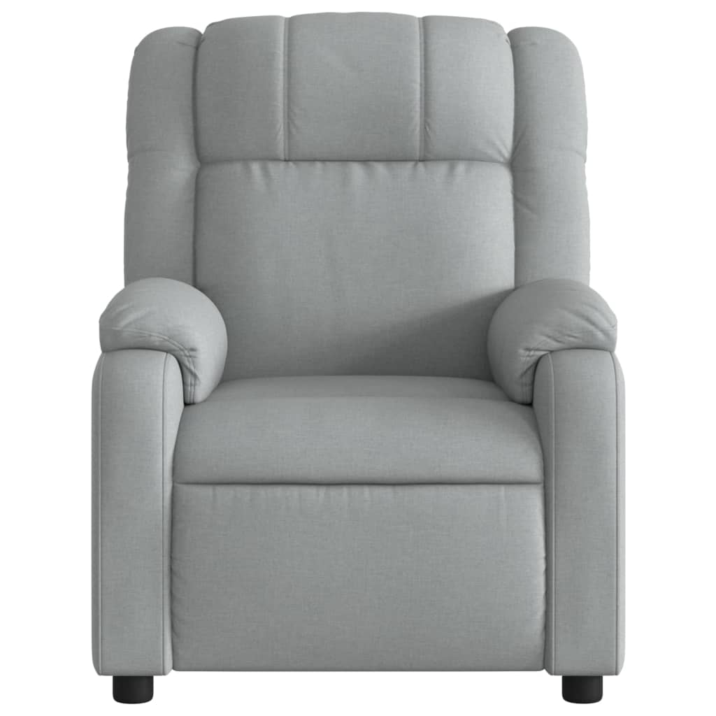 Fauteuil de massage inclinable électrique gris clair tissu Fauteuils vidaXL   