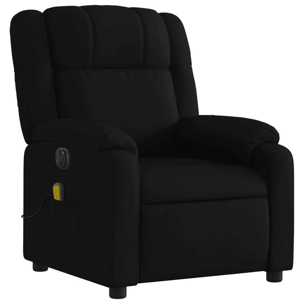 Fauteuil de massage inclinable électrique Noir Tissu Fauteuils vidaXL   