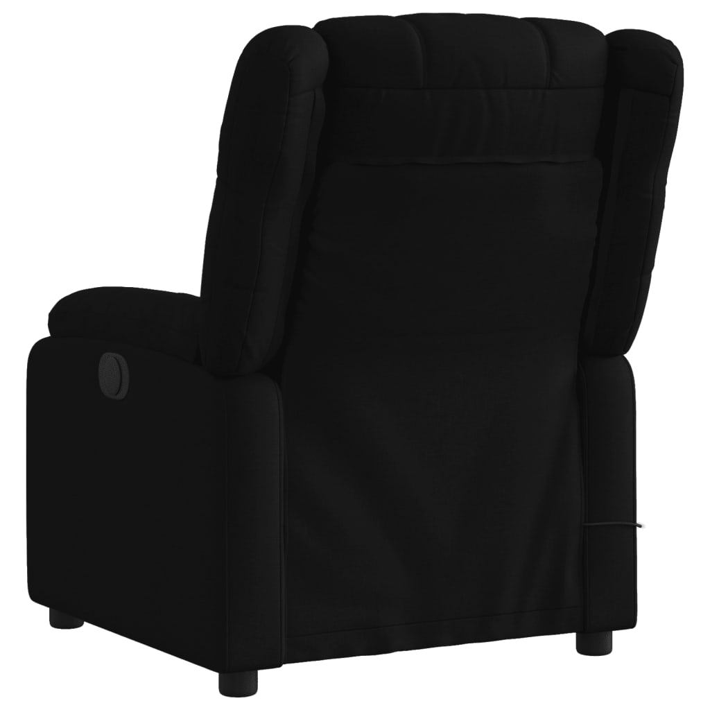 Fauteuil de massage inclinable électrique Noir Tissu Fauteuils vidaXL   