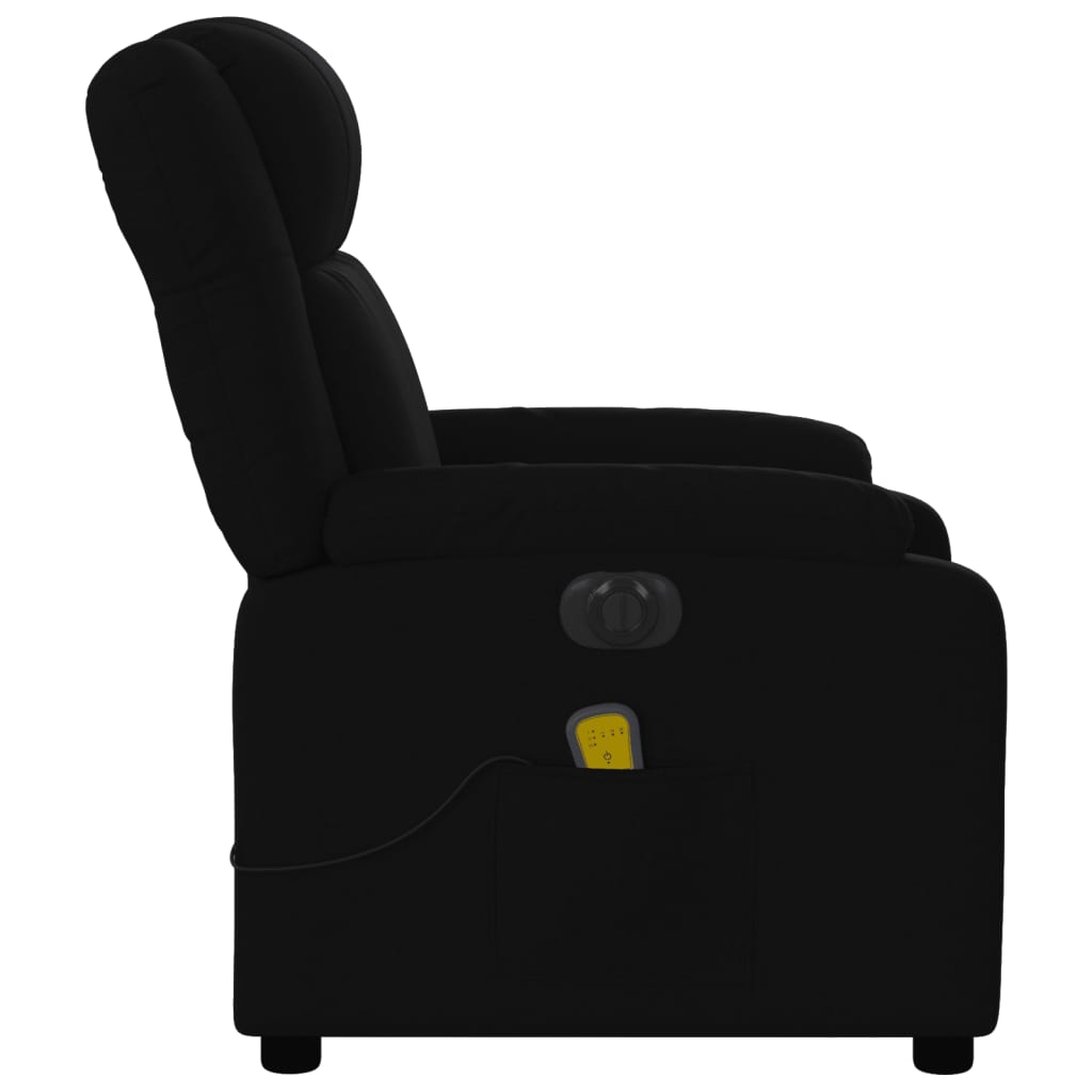 Fauteuil de massage inclinable électrique Noir Tissu Fauteuils vidaXL   