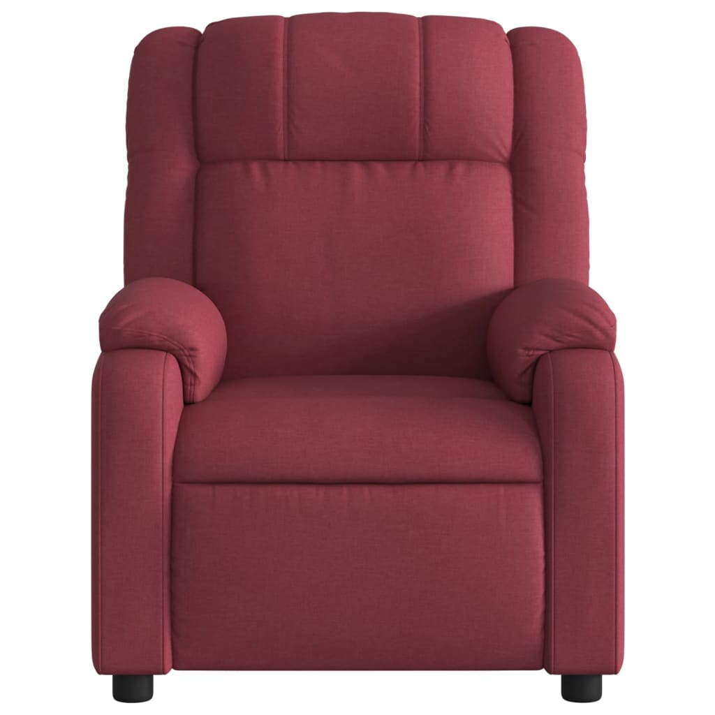 Fauteuil de massage inclinable électrique Rouge bordeaux Tissu Fauteuils vidaXL   