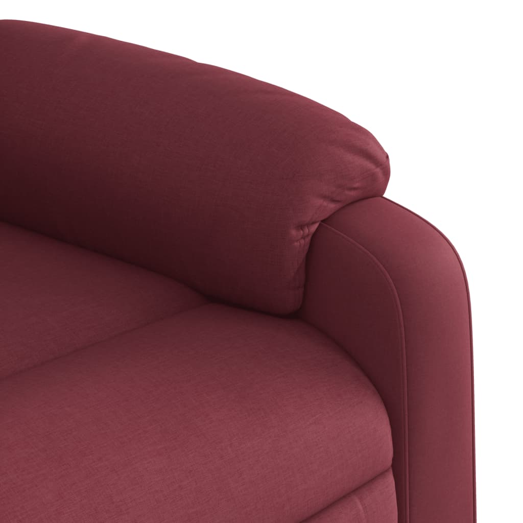 Fauteuil de massage inclinable électrique Rouge bordeaux Tissu Fauteuils vidaXL   