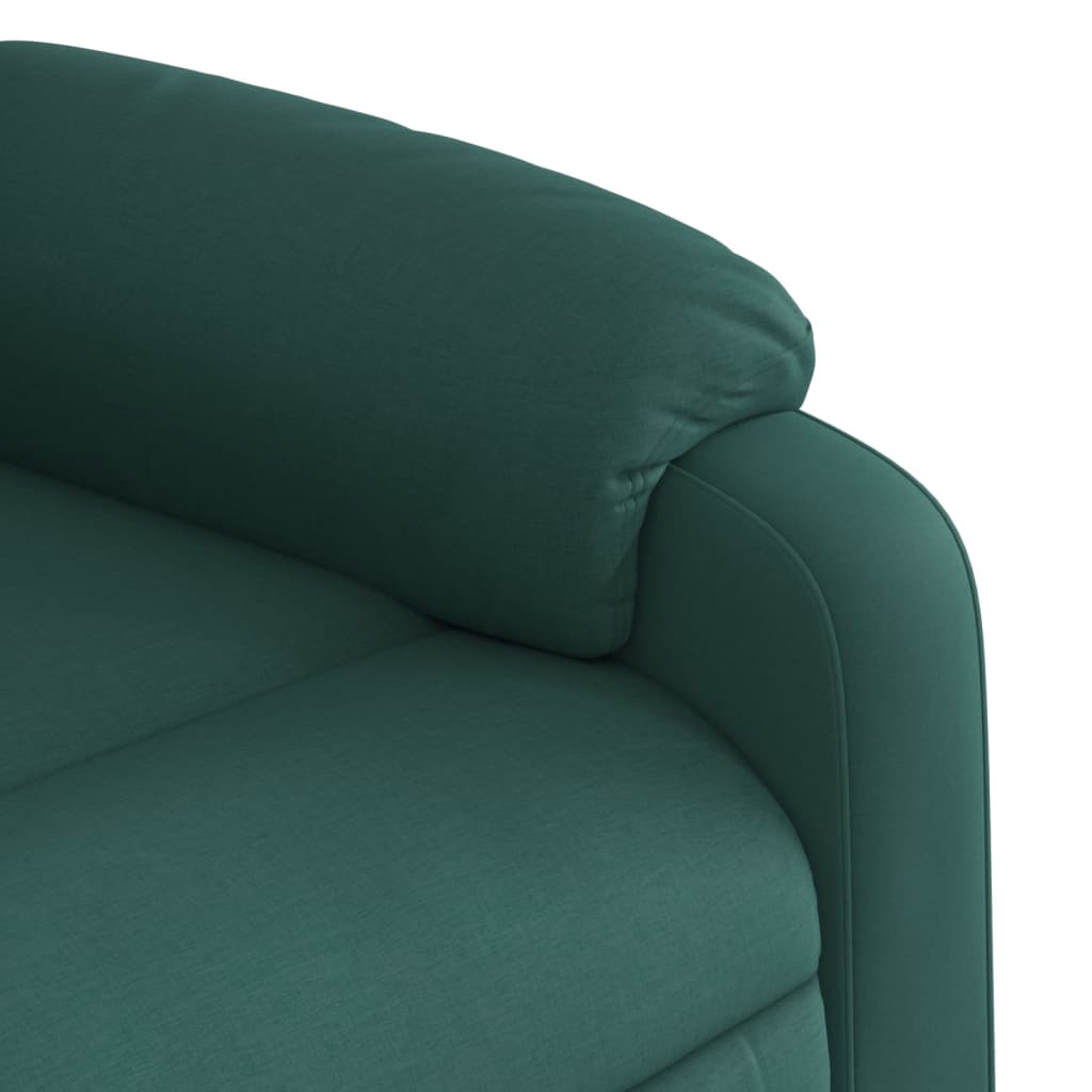 Fauteuil de massage inclinable électrique Vert foncé Tissu Fauteuils vidaXL   