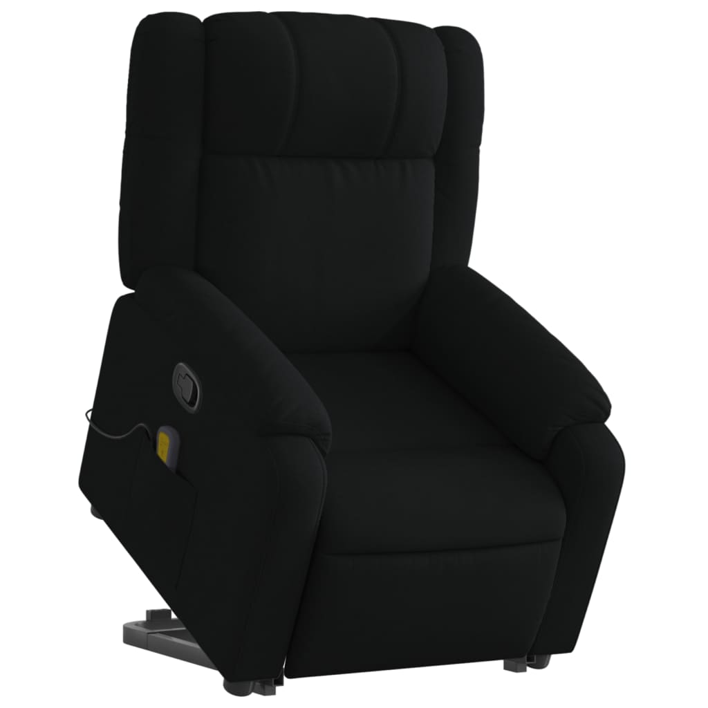 Fauteuil de massage inclinable Noir Tissu Fauteuils vidaXL   