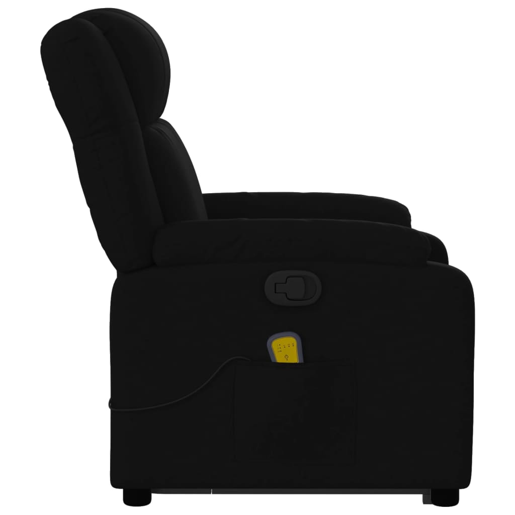 Fauteuil de massage inclinable Noir Tissu Fauteuils vidaXL   